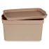 Cutie de depozitare cu capac Kipit TP592-3 Bej Plastic 2,3 L 13,5 x 11 x 20 cm (24 Unități)