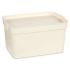 Cutie de depozitare cu capac Kipit TP592-4 Crem Plastic 2,3 L 13,5 x 11 x 20 cm (24 Unități)