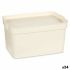 Cutie de depozitare cu capac Kipit TP592-4 Crem Plastic 2,3 L 13,5 x 11 x 20 cm (24 Unități)