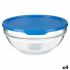 Cutie rotundă pentru prânz cu capac Pasabahce Chefs Albastru 1,135 L 17,2 x 7,6 x 17,2 cm (4 Unități)
