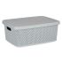 Cutie de depozitare cu capac Gri Plastic 13 L 28 x 15 x 39 cm (12 Unități)