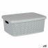 Cutie de depozitare cu capac Gri Plastic 13 L 28 x 15 x 39 cm (12 Unități)
