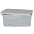 Cutie de depozitare cu capac Gri Plastic 13 L 28 x 15 x 39 cm (12 Unități)