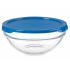 Cutie rotundă pentru prânz cu capac Pasabahce Chefs Albastru 595 ml 14 x 6,3 x 14 cm (6 Unități)