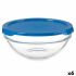 Cutie rotundă pentru prânz cu capac Pasabahce Chefs Albastru 595 ml 14 x 6,3 x 14 cm (6 Unități)