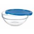 Cutie rotundă pentru prânz cu capac Pasabahce Chefs Albastru 595 ml 14 x 6,3 x 14 cm (6 Unități)