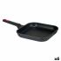 Tigaie Grill cu Striații Kinvara 77781 Negru Aluminiu Bachelită 28 x 28 cm (6 Unități)