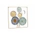 Decorațiune de Perete Multicolor Květiny Oglindă Metal Geam 45 x 45 x 2 cm (4 Unități)