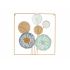 Decorațiune de Perete Multicolor Květiny Oglindă Metal Geam 45 x 45 x 2 cm (4 Unități)