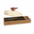 Distribuitor de hârtie Kinvara JWKW-5153 (2) Negru Natural Bambus Oțel inoxidabil 40 x 7 x 13 cm Double (8 Unități)