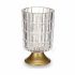 Lanternă LED Transparent Auriu* Sticlă 10,7 x 18 x 10,7 cm (6 Unități)