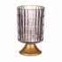Lanternă LED Gri Auriu* Sticlă 10,7 x 18 x 10,7 cm (6 Unități)
