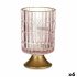 Lanternă LED Roz Auriu* Sticlă 10,7 x 18 x 10,7 cm (6 Unități)