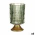 Lanternă LED Verde Auriu* Sticlă 10,7 x 18 x 10,7 cm (6 Unități)