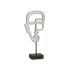 Figură Decorativă Față Argintiu 19,5 x 38 x 10,5 cm (4 Unități)