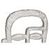 Figură Decorativă Față Argintiu 19,5 x 38 x 10,5 cm (4 Unități)