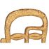 Figură Decorativă Față Auriu* 19,5 x 38 x 10,5 cm (4 Unități)