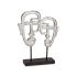 Figură Decorativă Față Argintiu 27 x 32,5 x 10,5 cm (4 Unități)