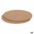 Set de covorașe de masă Kinvara KT166139R Natural Plută 18 x 0,5 x 18 cm Suport Protecție pentru Masă (12 Unități)