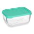 Cutie pentru Prânz Pasabahce SNOW BOX Verde Transparent Sticlă Polietilenă 420 ml 12,5 x 6 x 9,5 cm (12 Unități)
