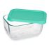 Cutie pentru Prânz Pasabahce SNOW BOX Verde Transparent Sticlă Polietilenă 420 ml 12,5 x 6 x 9,5 cm (12 Unități)
