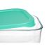 Cutie pentru Prânz Pasabahce SNOW BOX Verde Transparent Sticlă Polietilenă 420 ml 12,5 x 6 x 9,5 cm (12 Unități)