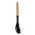 Lingură de servit paste Kinvara KT190072-6 PBT Negru Natural Lemn 6 x 33,5 x 6 cm (12 Unități)