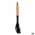 Lingură de servit paste Kinvara KT190072-6 PBT Negru Natural Lemn 6 x 33,5 x 6 cm (12 Unități)