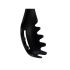 Lingură de servit paste Kinvara KT190072-6 PBT Negru Natural Lemn 6 x 33,5 x 6 cm (12 Unități)