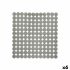 Covoraș de duș antiderapant Gri PVC 54 x 54 x 1 cm (6 Unități)