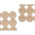 Covoraș de duș antiderapant Berilo 90980 Bej PVC 54 x 54 x 1 cm (6 Unități)
