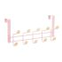 Cuier pentru uși Berilo W7912-10NB-PINK Roz Lemn Metal 35 x 17 x 15 cm (6 Unități)
