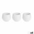 Set de ghivece Ibergarden ES0301221S3 Alb Plastic 12 x 12 x 11 cm (6 Unități)