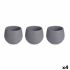 Set de ghivece Ibergarden ES0501102S3 Antracit Plastic 16,5 x 16,5 x 14,5 cm (4 Unități)