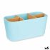 Suport pentru periuțe de dinți Berilo B9045-BLUE Albastru Bambus polipropilenă 21 x 10 x 9 cm (6 Unități)