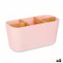 Suport pentru periuțe de dinți Berilo B9045-PINK Roz Bambus polipropilenă 21 x 10 x 9 cm (6 Unități)