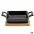 Crăticioară pentru servit tapas Kinvara 1277SJ4810 Maro Negru Bambus Fier 19 x 5 x 14 cm (12 Unități)