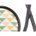 Taburete pliant Geometric Negru PVC Metal 30 x 30 x 45 cm (10 Unități)