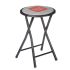 Taburete pliant Hand Made Maro Negru Gri PVC Metal 30 x 30 x 45 cm (10 Unități)