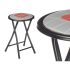 Taburete pliant Hand Made Maro Negru Gri PVC Metal 30 x 30 x 45 cm (10 Unități)