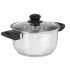 Caserolă Cu Capac de Sticlă Argintiu Oțel inoxidabil 4,8 L 34 x 14,5 x 24 cm (6 Unități)