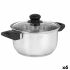 Caserolă Cu Capac de Sticlă Argintiu Oțel inoxidabil 4,8 L 34 x 14,5 x 24 cm (6 Unități)