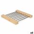 Suport Protecție pentru Masă Kinvara 90951 Argintiu Metal Bambus 36,4 x 2,2 x 21,3 cm (6 Unități)