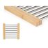 Suport Protecție pentru Masă Kinvara 90951 Argintiu Metal Bambus 36,4 x 2,2 x 21,3 cm (6 Unități)