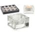 Suport de Lumânări Transparent Sticlă 6 x 3 x 6 cm (12 Unități)