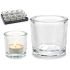 Suport de Lumânări Transparent Sticlă 6,5 x 6 x 6,5 cm (12 Unități)