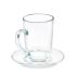 Cană cu Farfurie Vivalto 41089 Transparent Sticlă 200 ml (6 Unități)