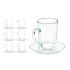 Cană cu Farfurie Vivalto 41089 Transparent Sticlă 200 ml (6 Unități)
