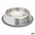 Dispozitiv de hrănire pentru câini Argintiu Gri Gumă Metal 15 x 4 x 15 cm (24 Unități)