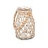 Suport de Lumânări Staniu Transparent Natural Sticlă Въже 14 x 21 cm (6 Unități)